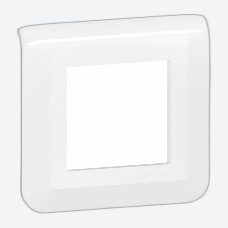 Plaque de finition Mosaic pour 2, 4 et 6 modules blanc