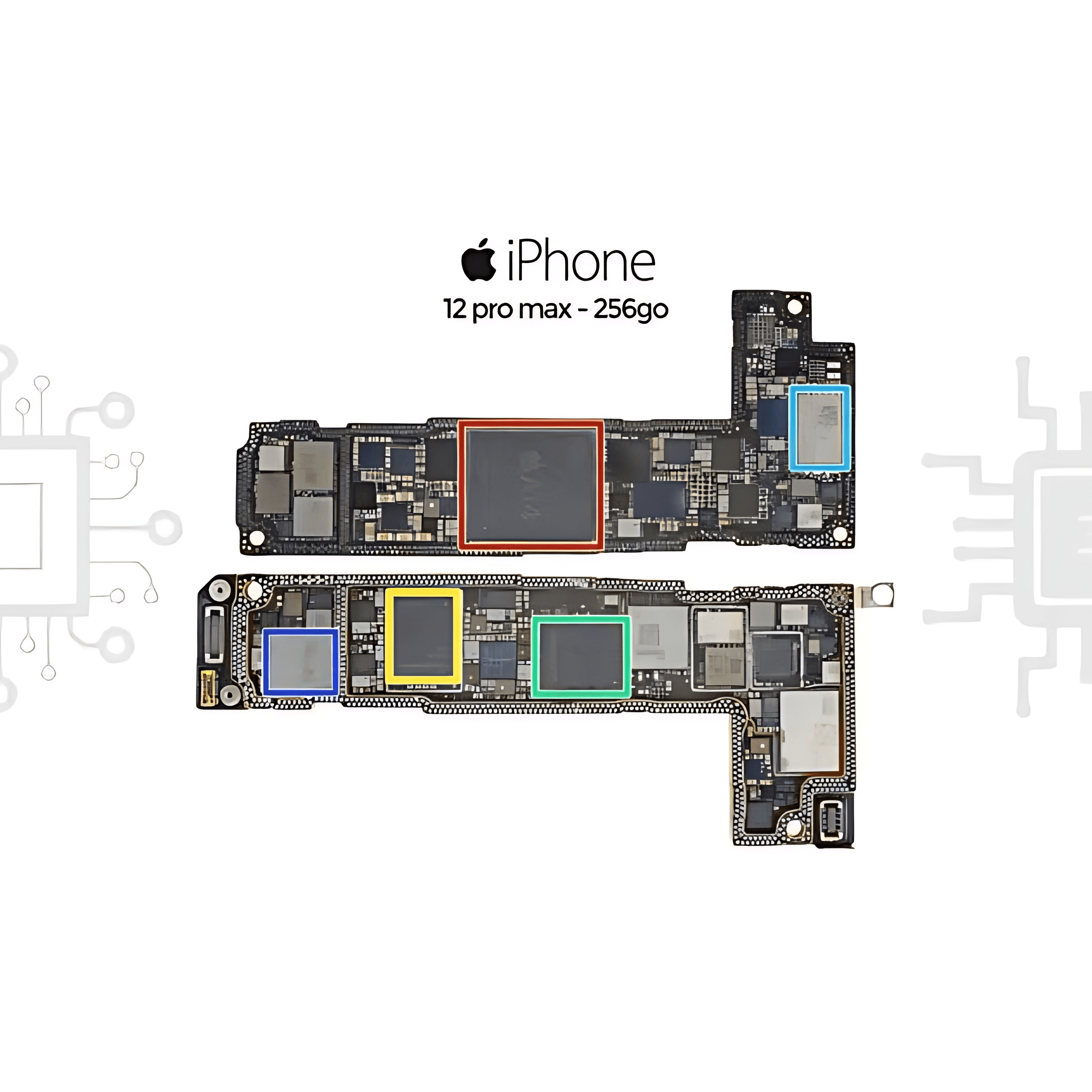 Carte mère iPhone 12 Pro Max – 256 Go - Garantie de 30 jours - Vendu et livre a douala